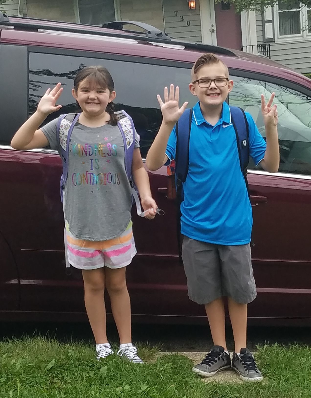 Owen and McKenna's first day